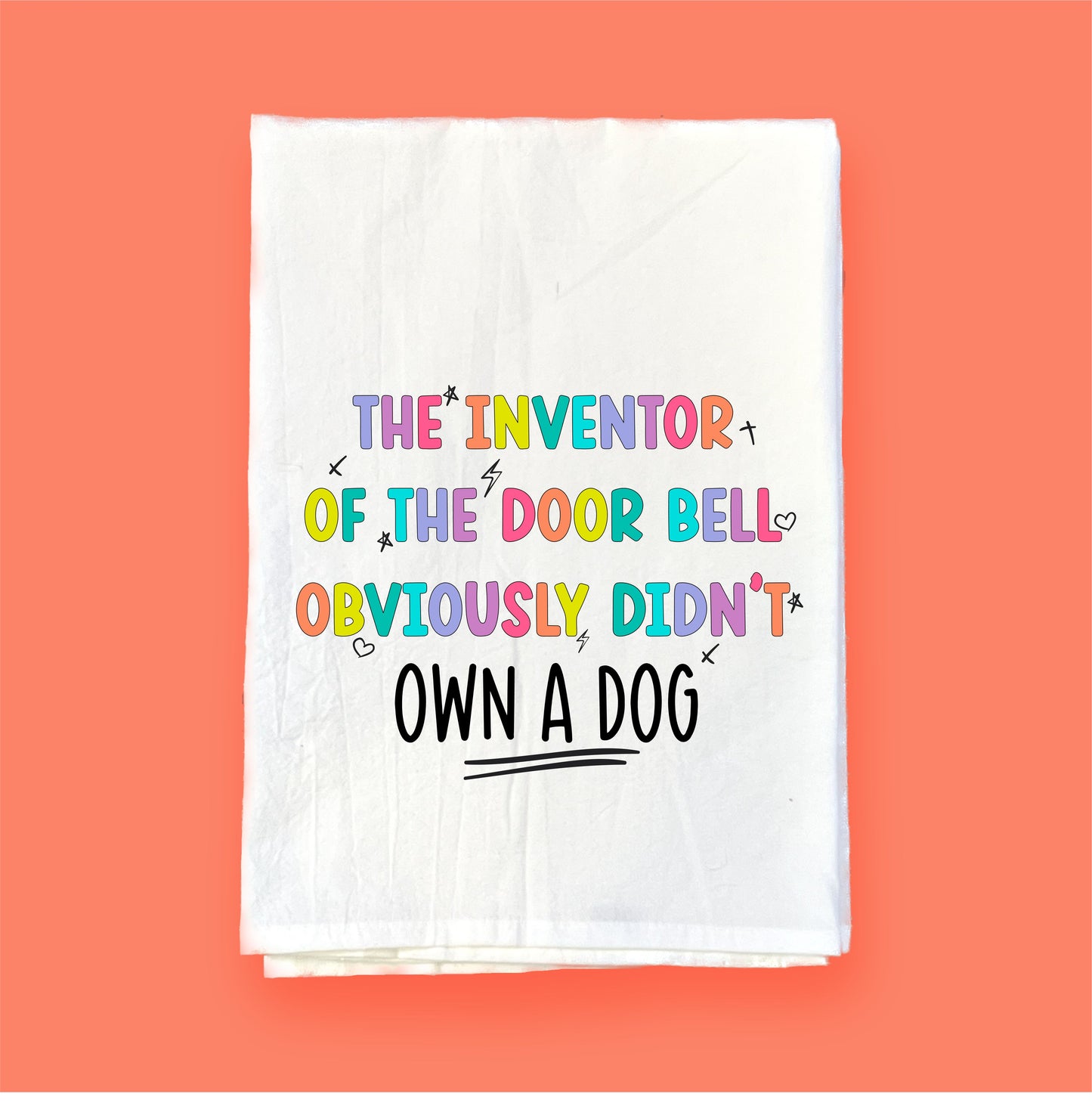 Inventor of the Door Bell | Flour Sack Towel | DKT011
