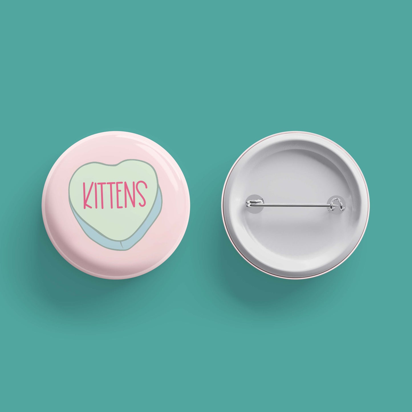 KITTENS Heart Button