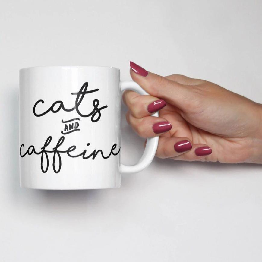 Cats and Caffine Coffee Mug - The Dapper Paw