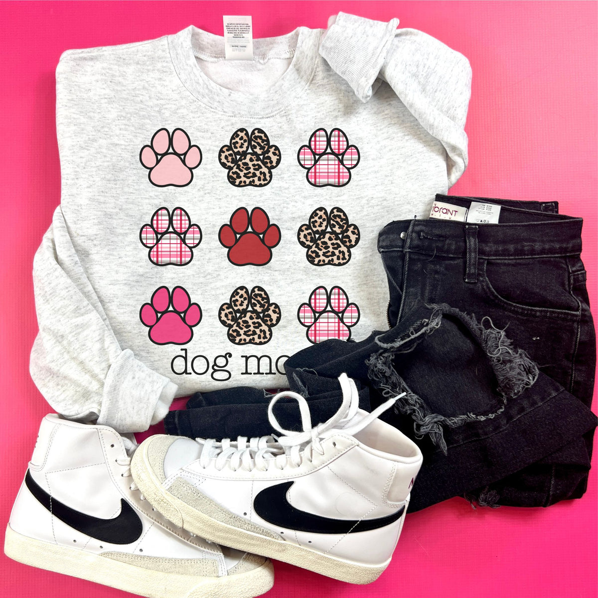 Plaid and Leopard Paw Prints | DP1004 | SS