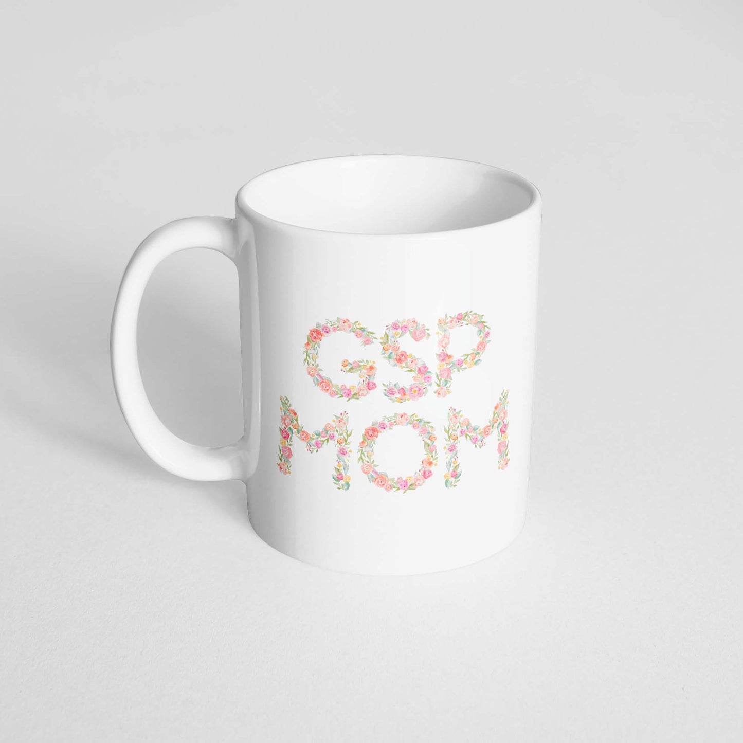German Shorthaired Pointer (GSP) Mom Floral Mug