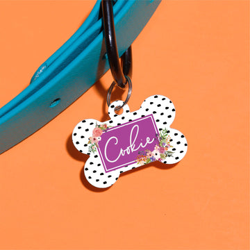 Tropical Floral Pet ID Tag - The Dapper Paw