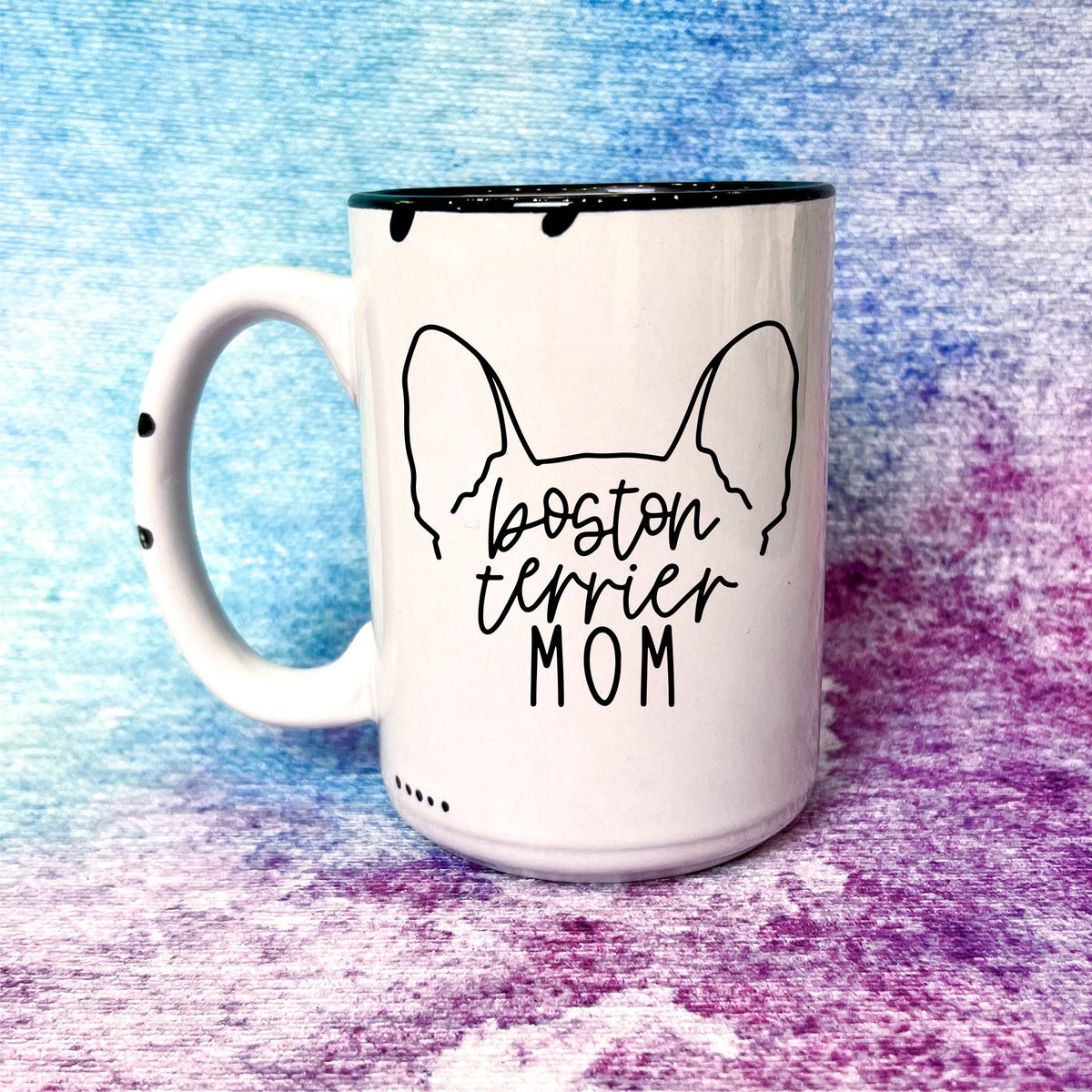 Boston Terrier Mom | Distressed Mug Collection