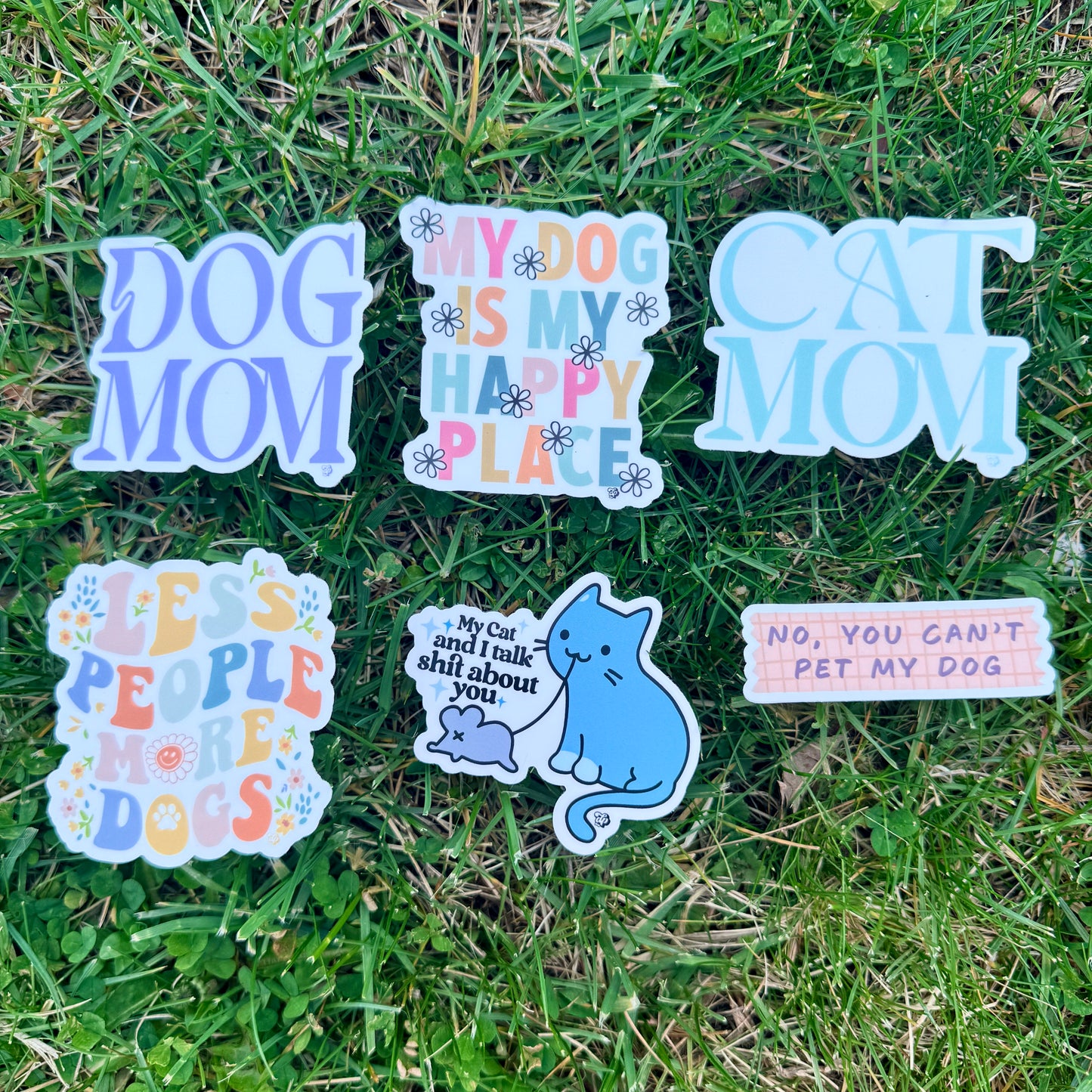 Mint Cat Mom Die Cut Sticker