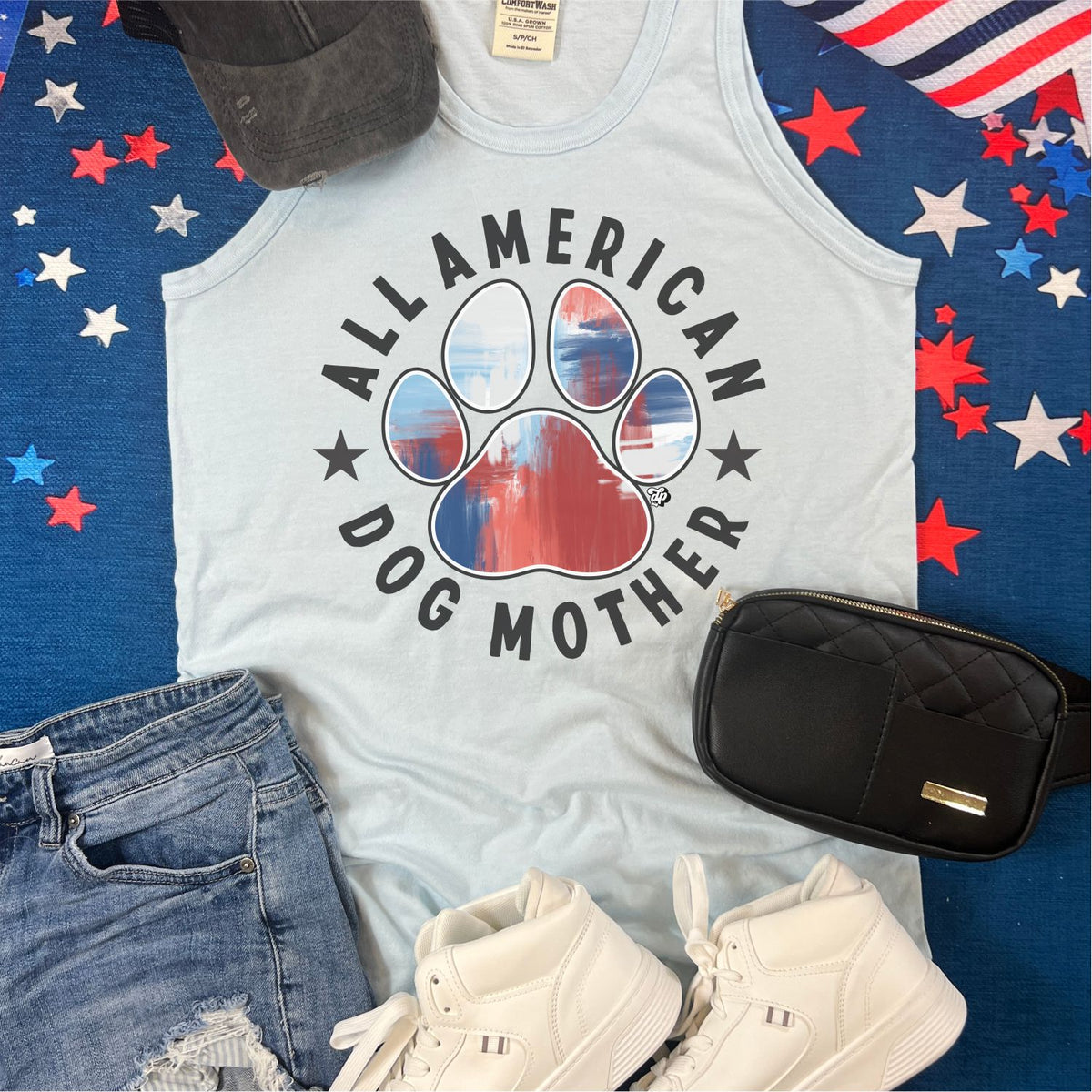 All American Watercolor Paw Tank | DP1153