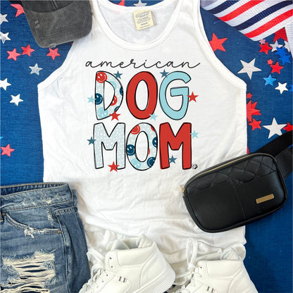 Doodled American Dog Mom Tank | DP1155
