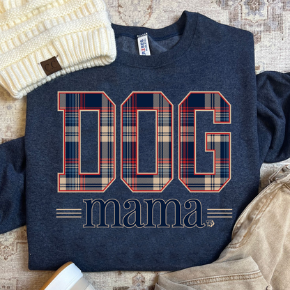 Winter Plaid Dog Mama Sweatshirt | DP1203 | SS