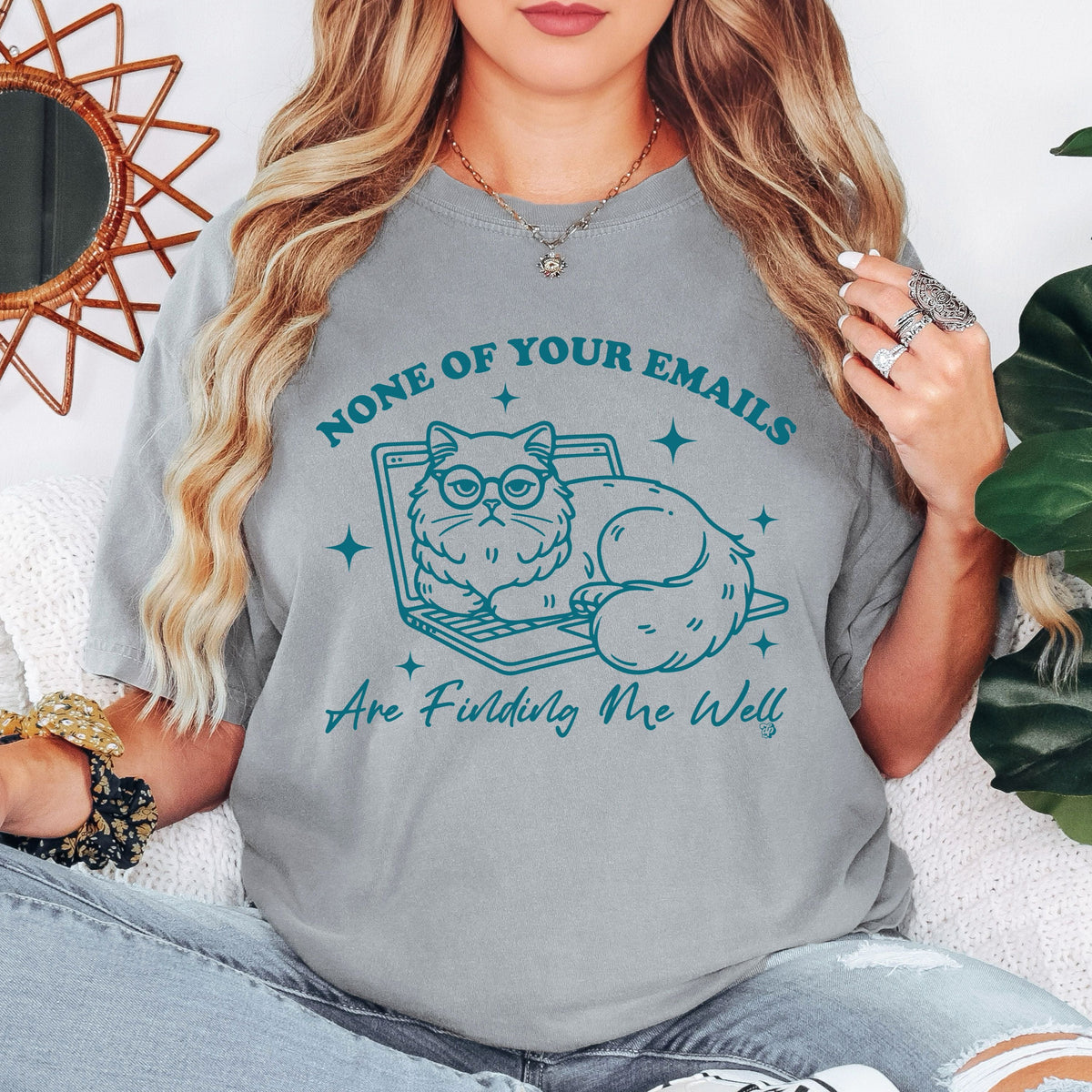 None of Your Emails are Finding Me Well Tee | Grey | DP1246 - The Dapper Paw