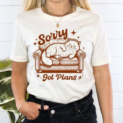 Sorry, Got Plans Sassy Cat Unisex Tee - The Dapper Paw