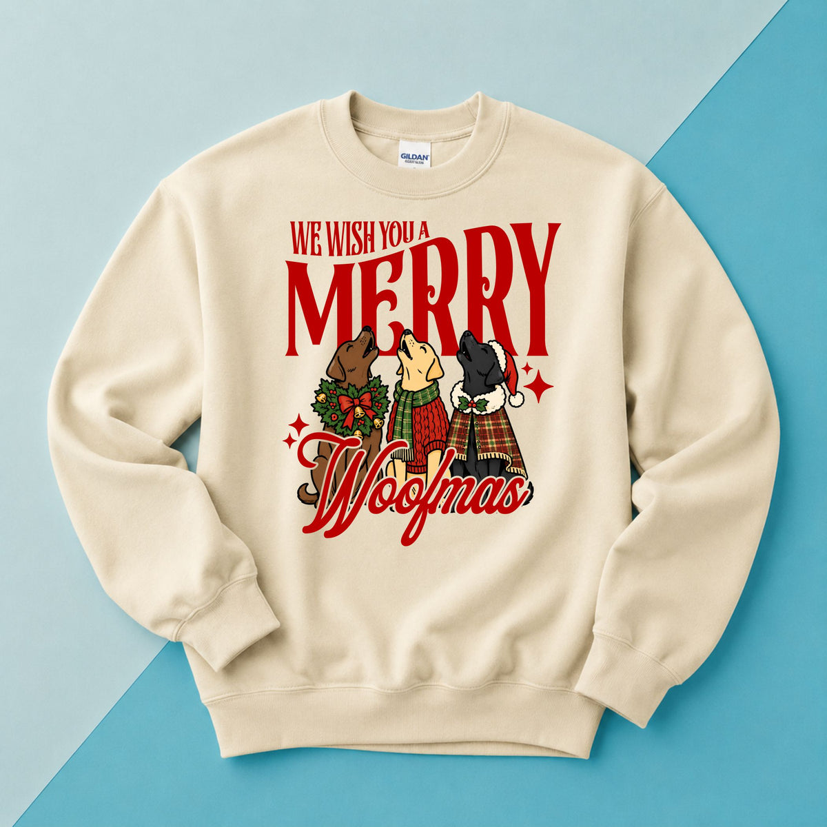 Merry Woofmas Sweatshirt | SAND | DP1312