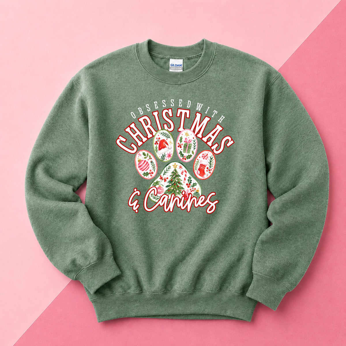 Obsessed with Christmas & Canines Sweatshirt DP1313