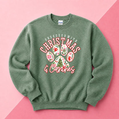 Obsessed with Christmas & Canines Sweatshirt DP1313