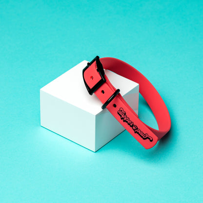 Waterproof Dog Collar - Pink Pow