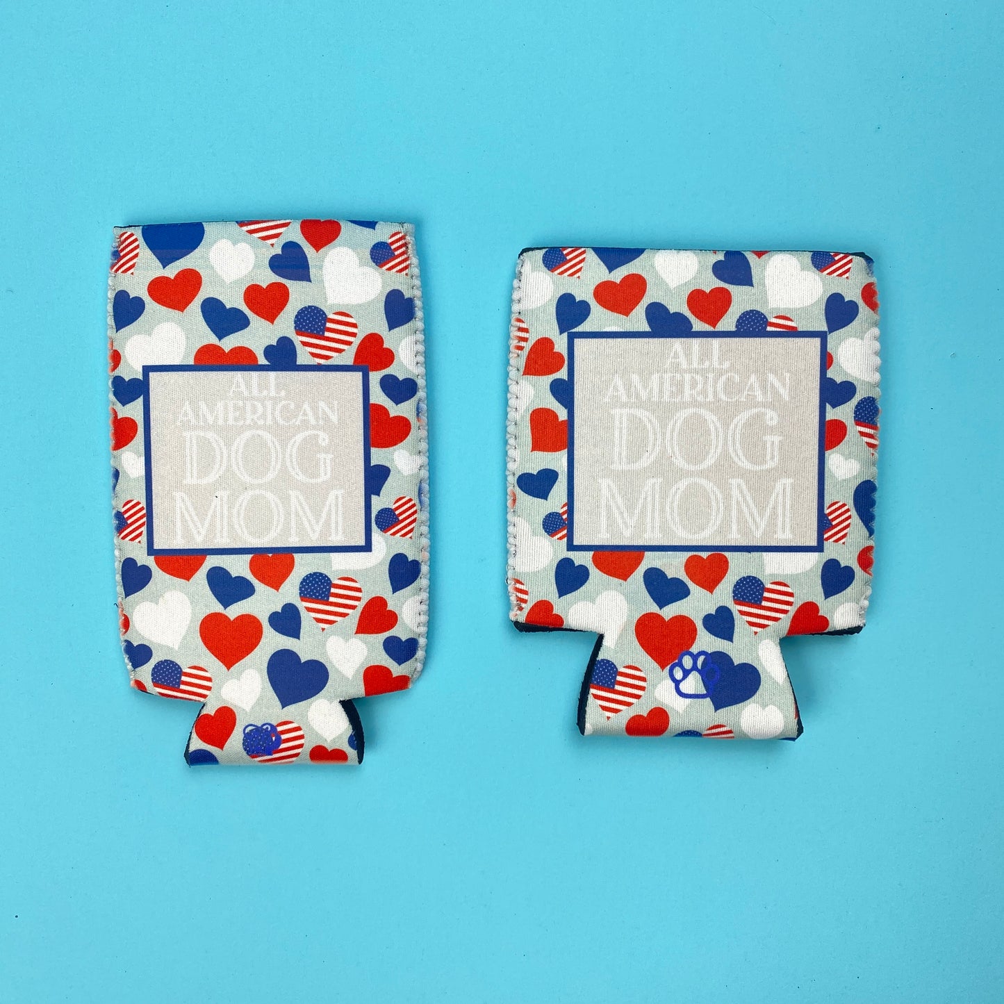 All American Dog Mom (hearts) Can Cooler