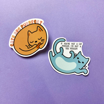 Cats are Purrfect Die Cut Sticker