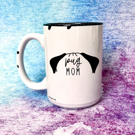 Pug Mom | Distressed Mug Collection