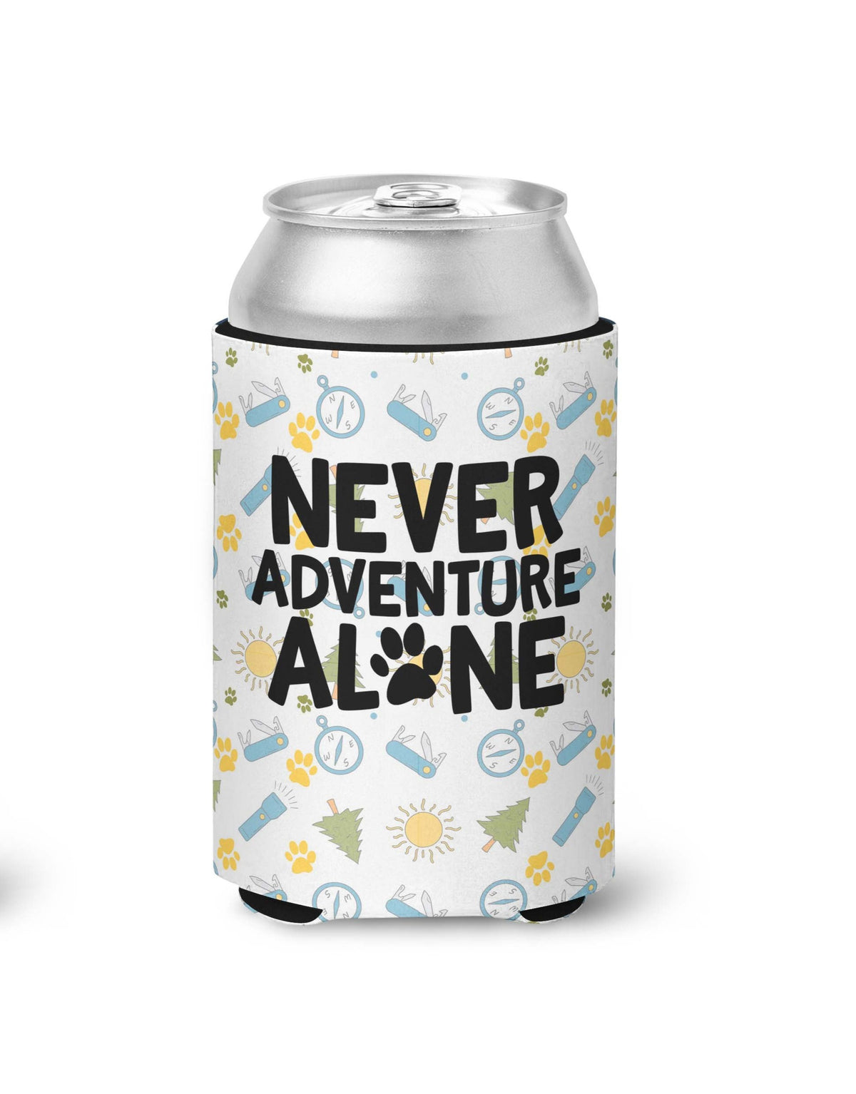 Never Adventure Alone Can Cooler - The Dapper Paw