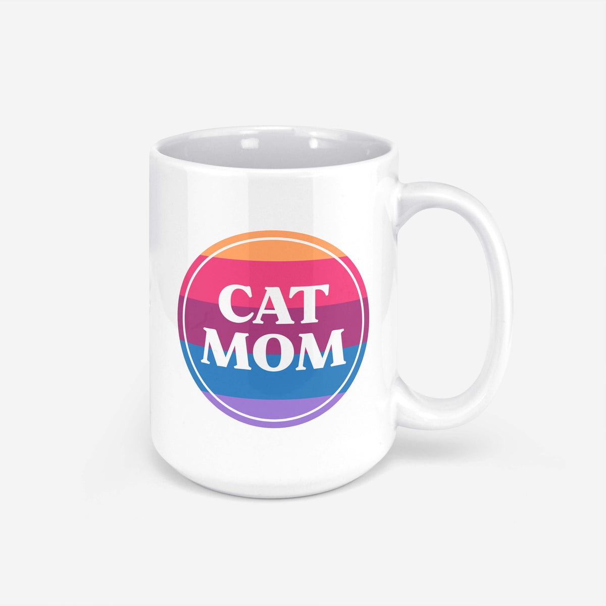Cat Mom Round Mug