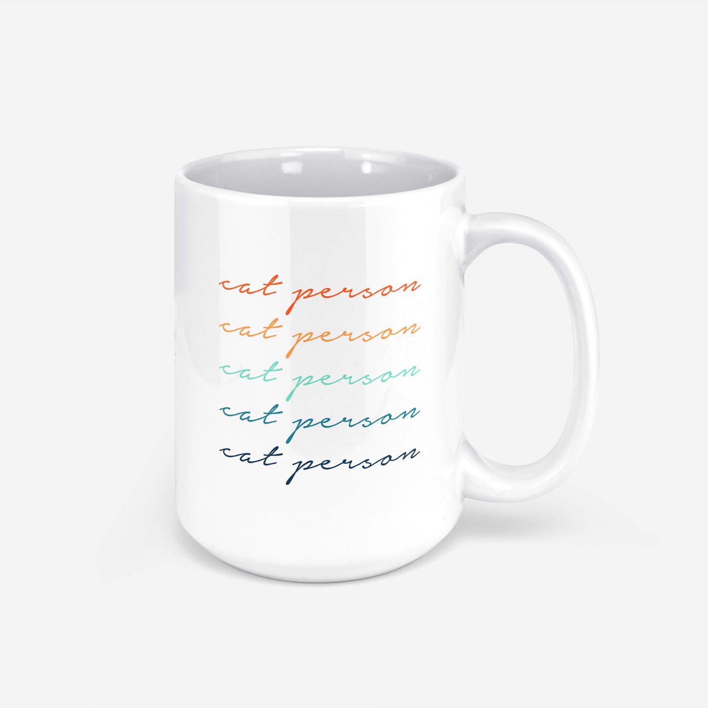 Cat Person Script Mug