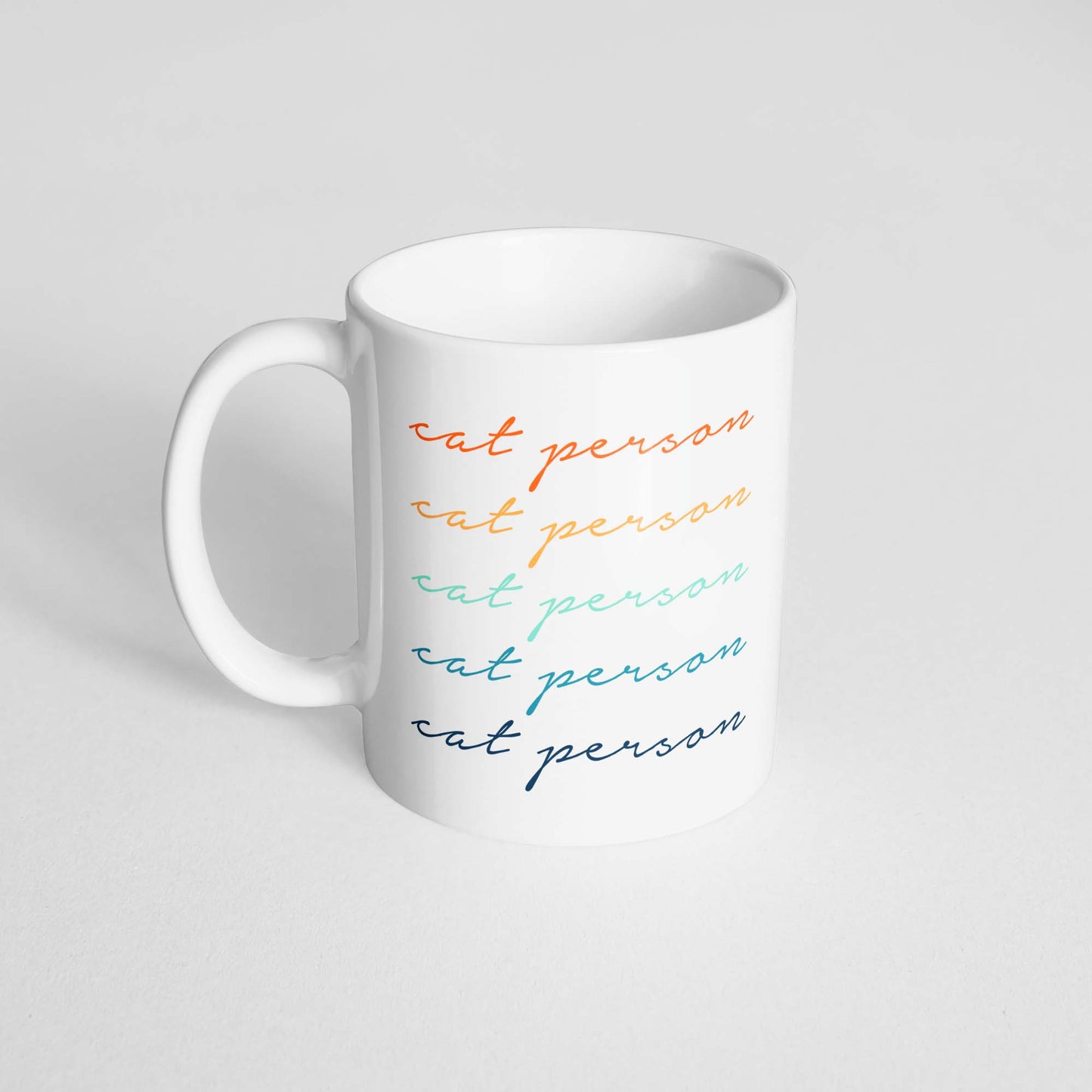 Cat Person Script Mug