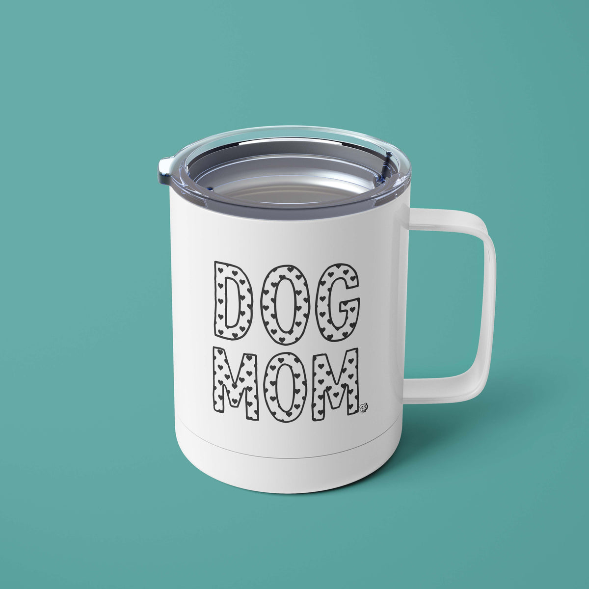 Heart Filled Dog Mom Mug
