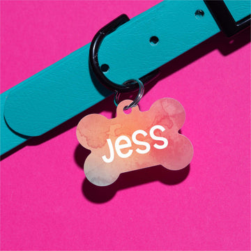 Jess Watercolor Pet ID Tag