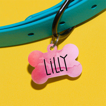 Lilly Watercolor Pet ID Tag