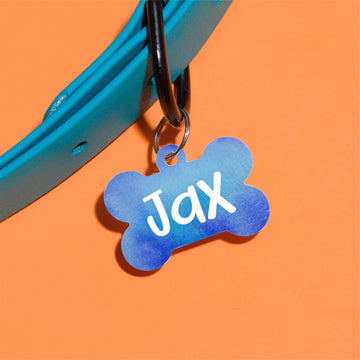 Jax Watercolor Pet ID Tag
