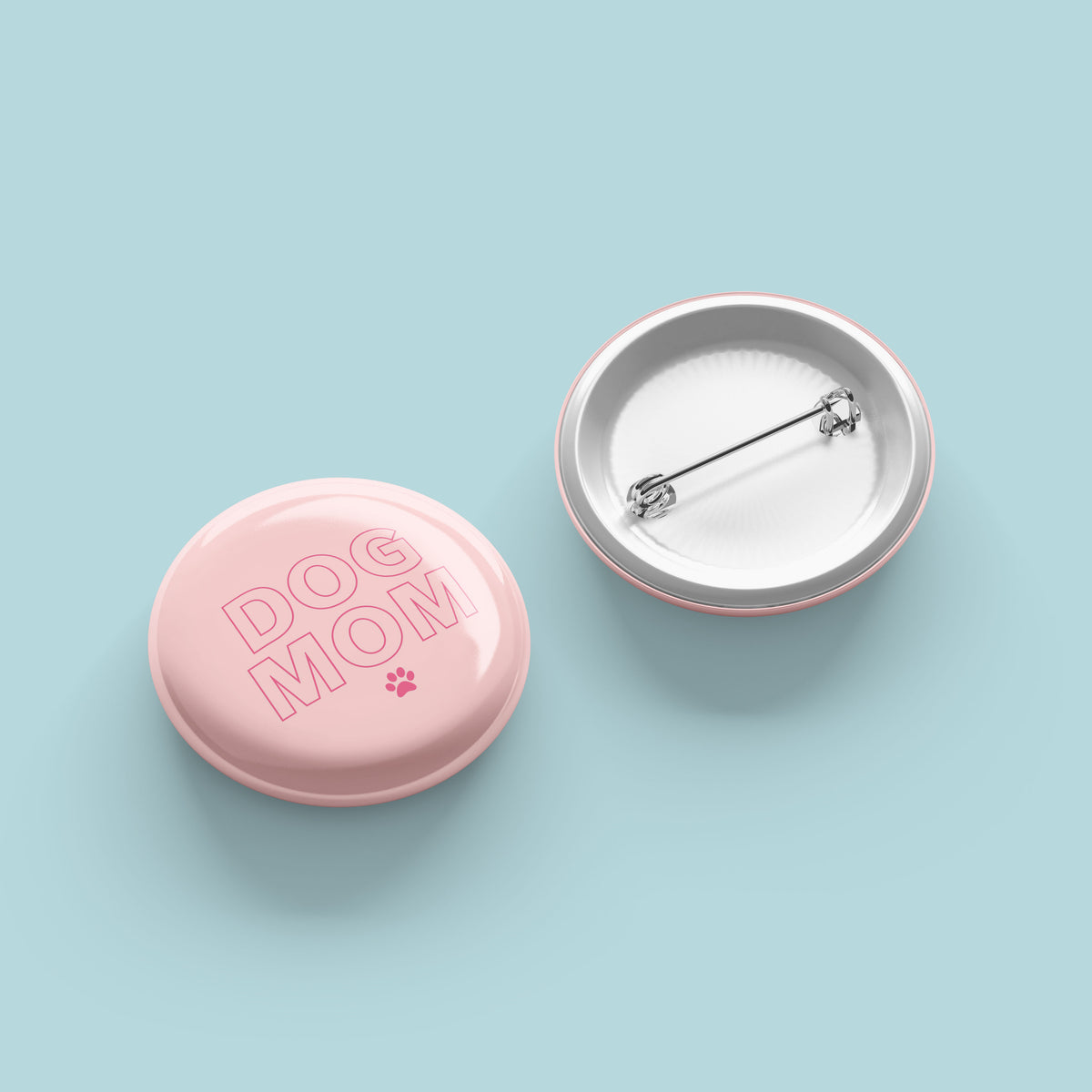 Dog Mom Button (Pink) - The Dapper Paw