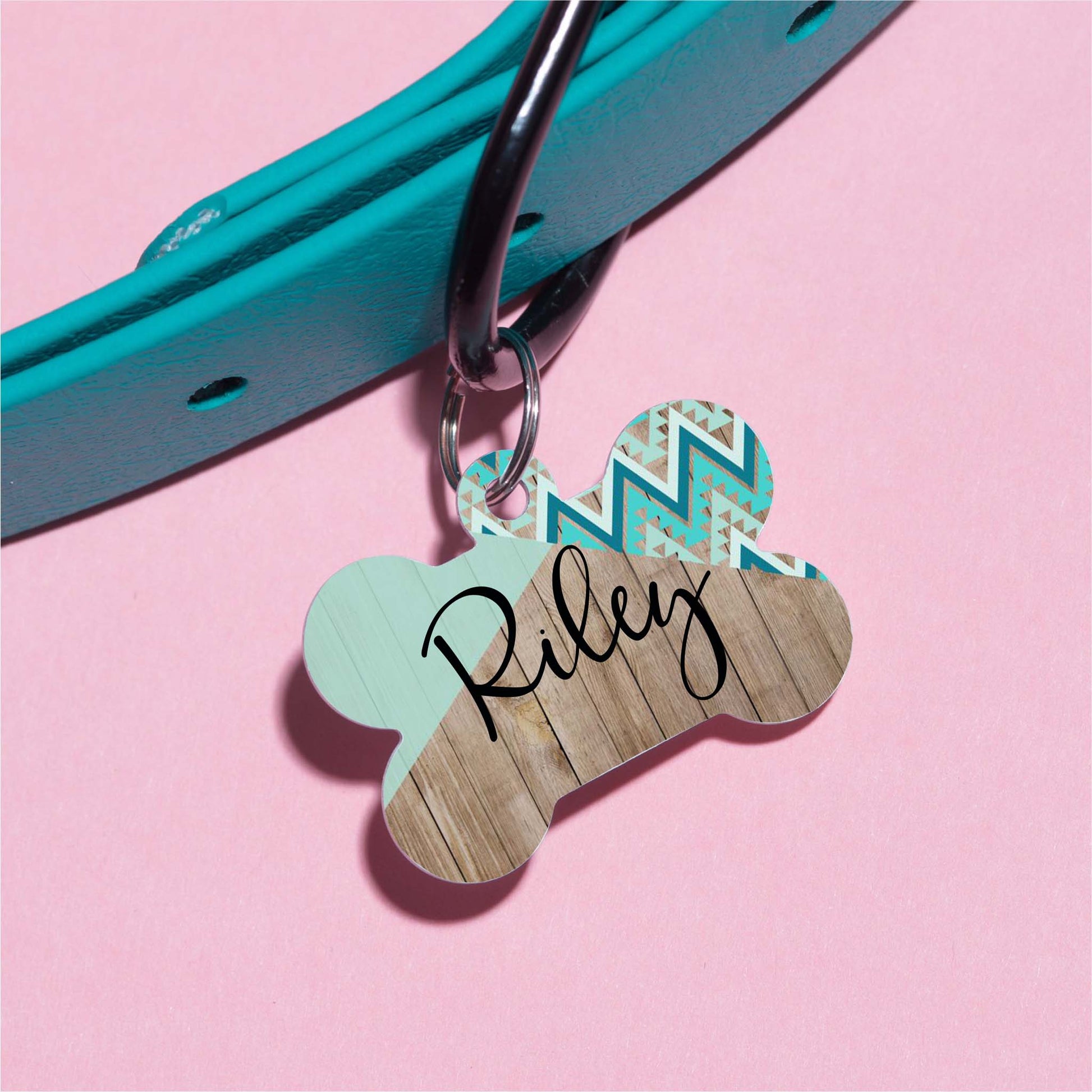 Aqua Cross Pet ID Tag - The Dapper Paw