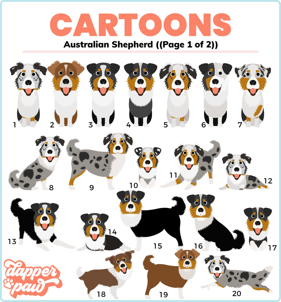 Multiple Pet Cartoon Ornament - The Dapper Paw