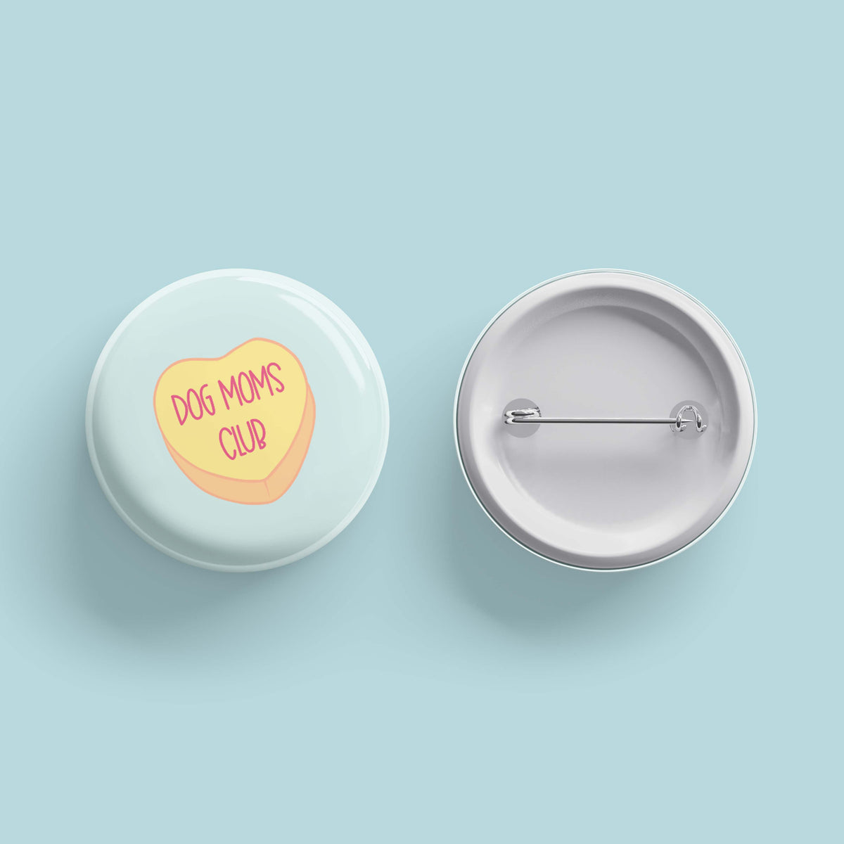 Dog Moms Club Heart Button