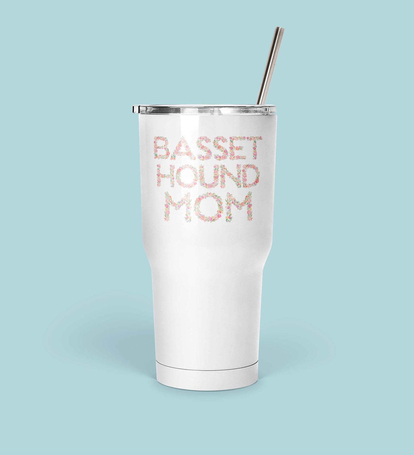 Basset Mom Floral Mug