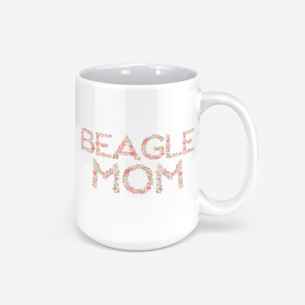 Beagle Mom Floral Mug