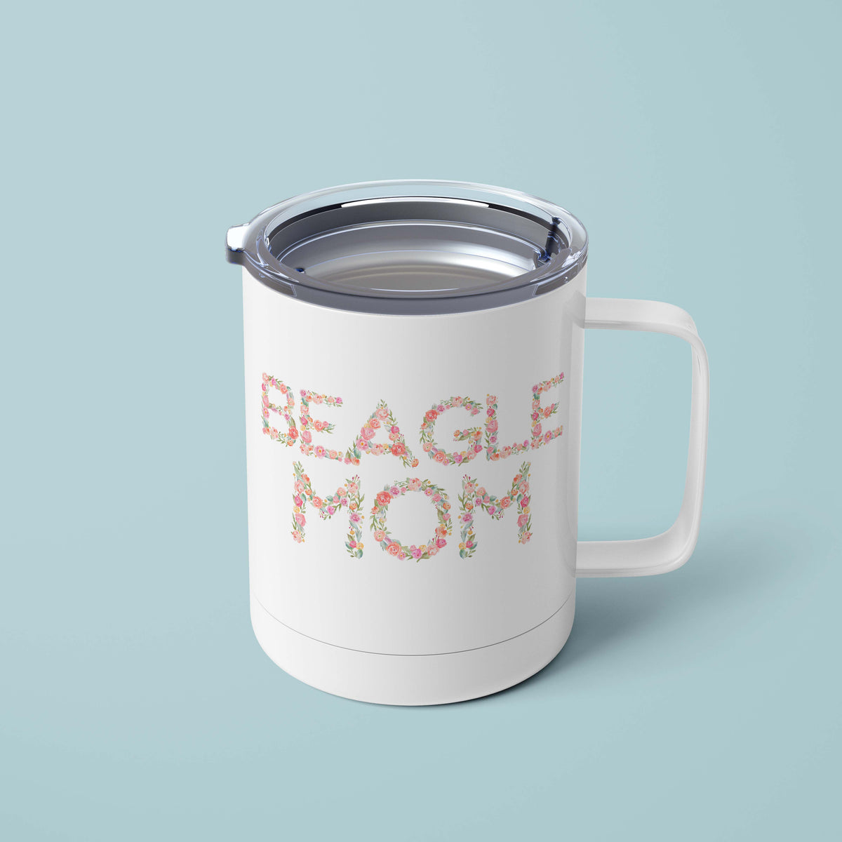 Beagle Mom Floral Mug
