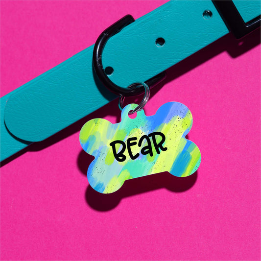 Blueberry Watercolor Pet ID Tag - The Dapper Paw