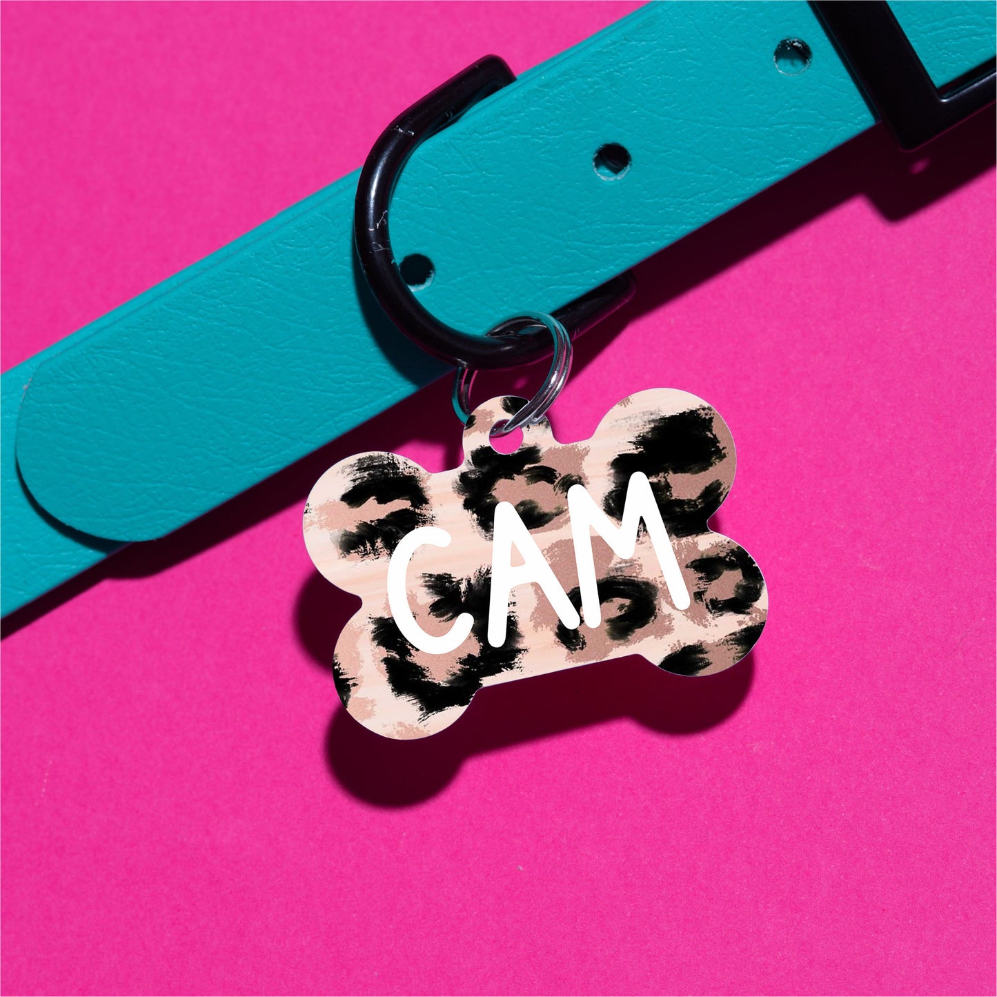 Blush Leopard Pet ID Tag - The Dapper Paw
