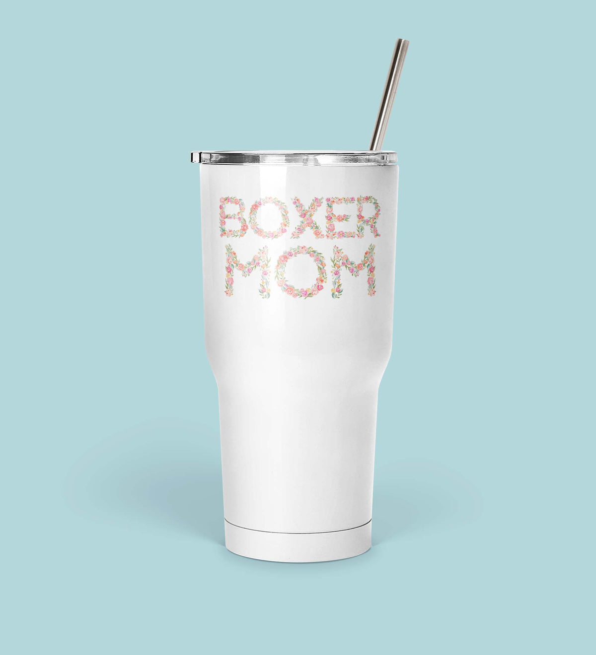 Boxer Mom Floral Mug