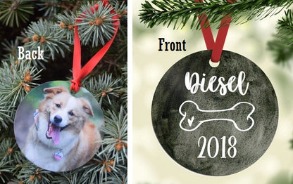 Chalkboard Photo Ornament - The Dapper Paw