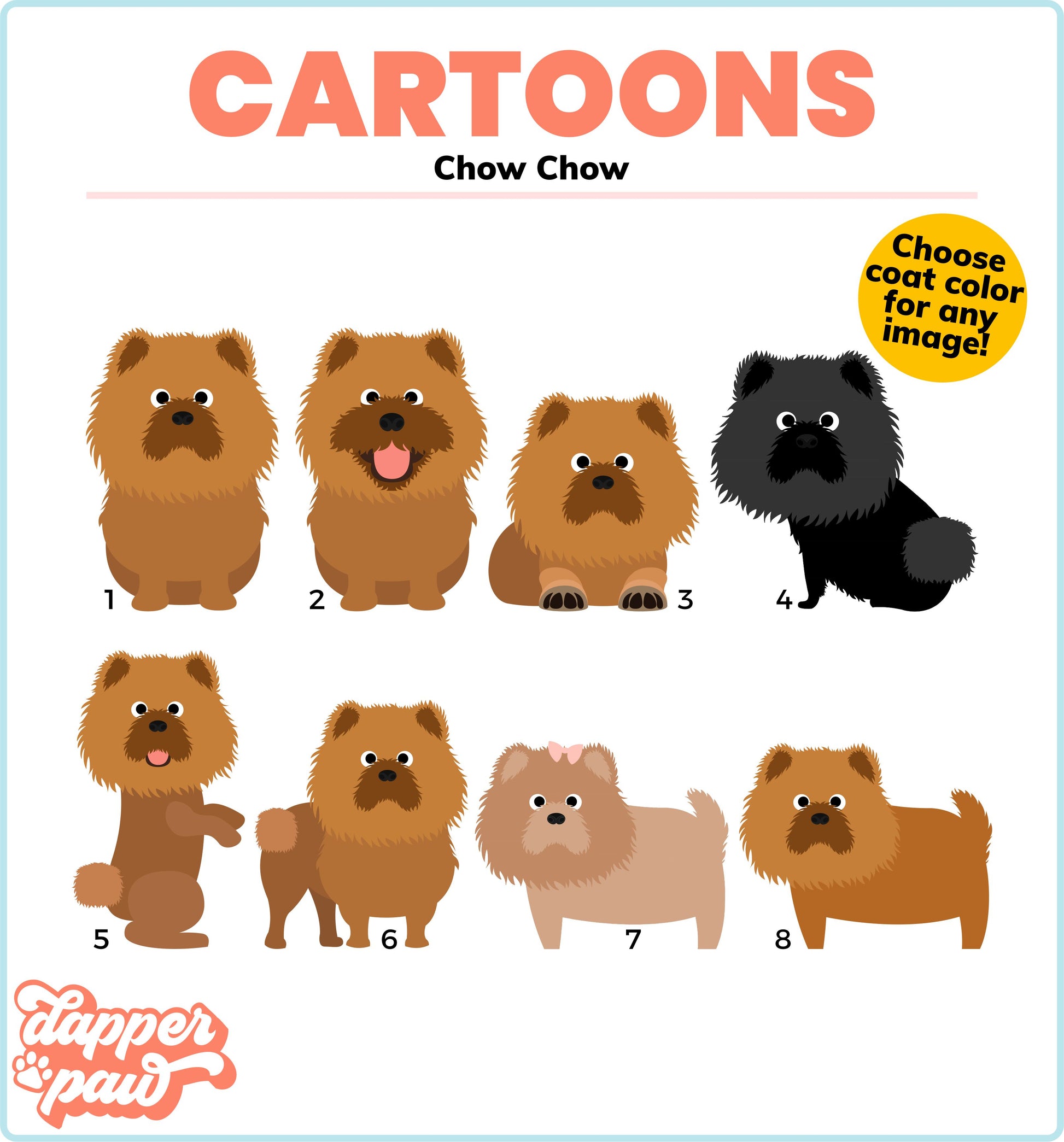 Multiple Pet Cartoon Ornament - The Dapper Paw