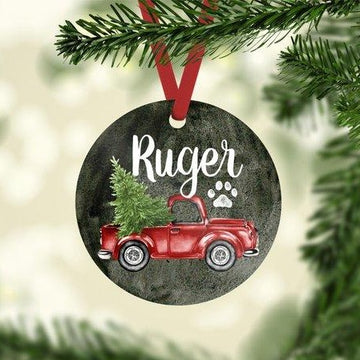 Christmas Truck Photo Ornament - The Dapper Paw