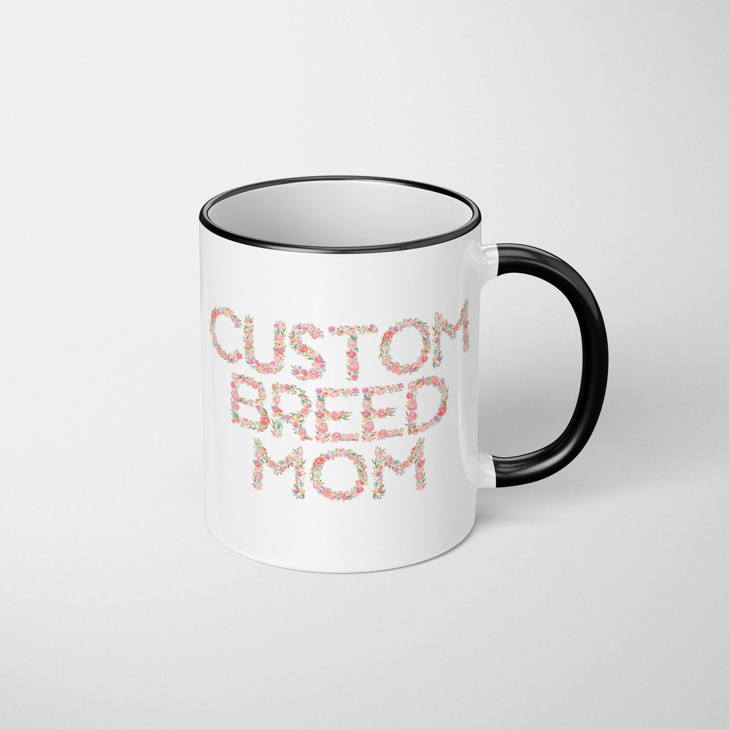Custom Breed Mom Floral Mug