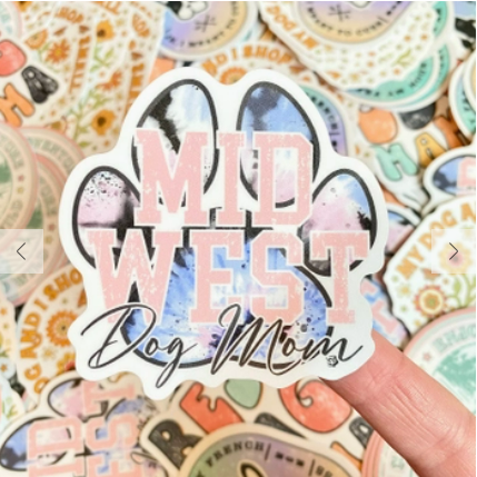 Midwest Dog Mom Die Cut Sticker
