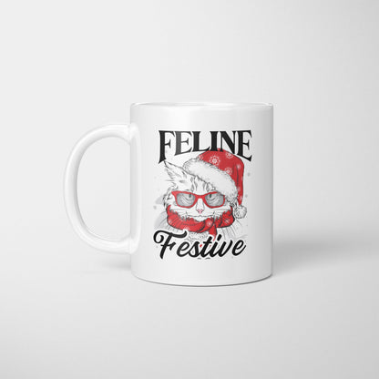 Feline Festive | Holiday Cat Mug