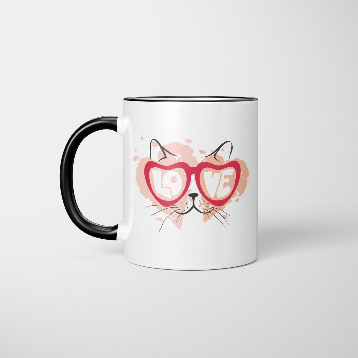 LOVE Sunglasses Cat | Valentine Cat Mug - The Dapper Paw