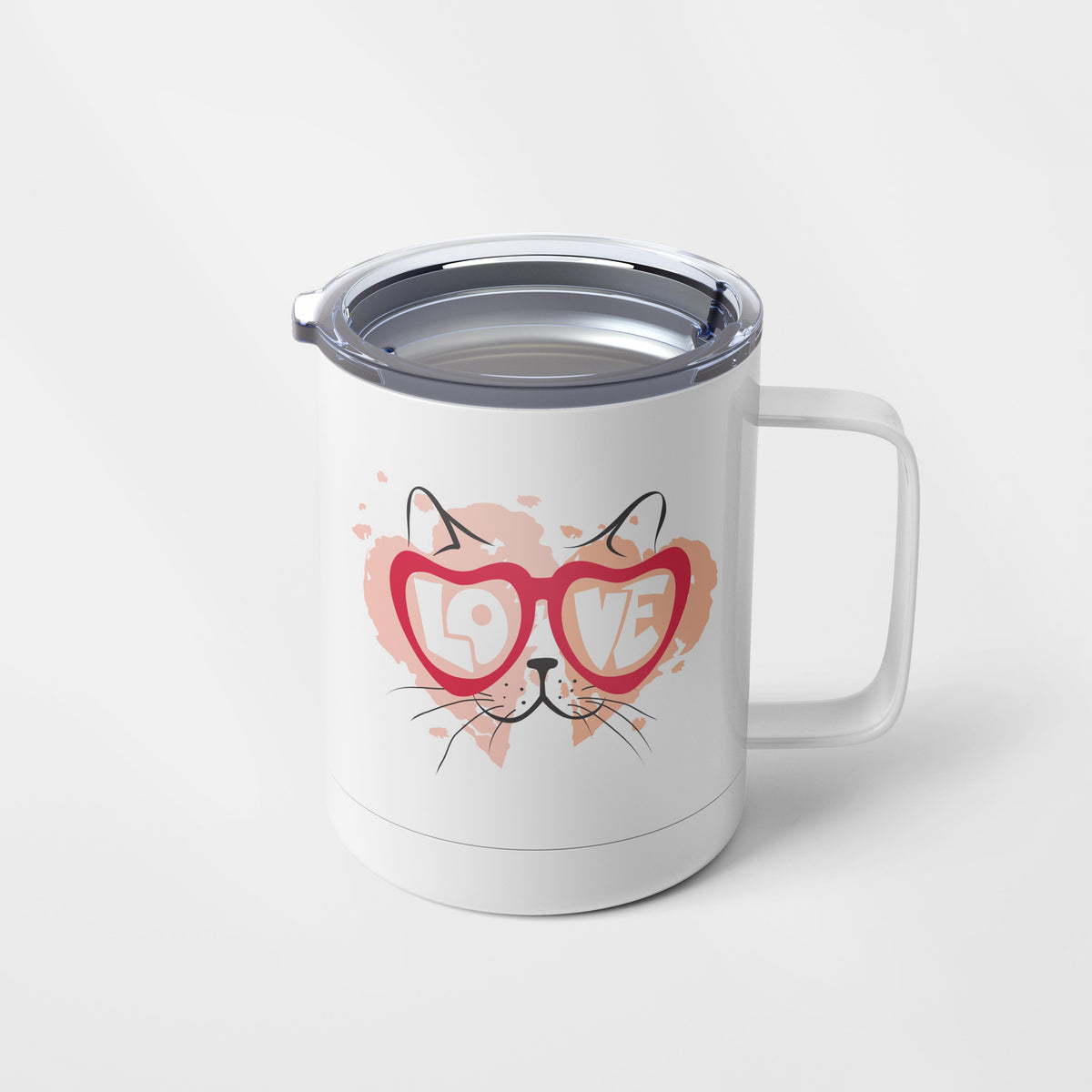 LOVE Sunglasses Cat | Valentine Cat Mug - The Dapper Paw