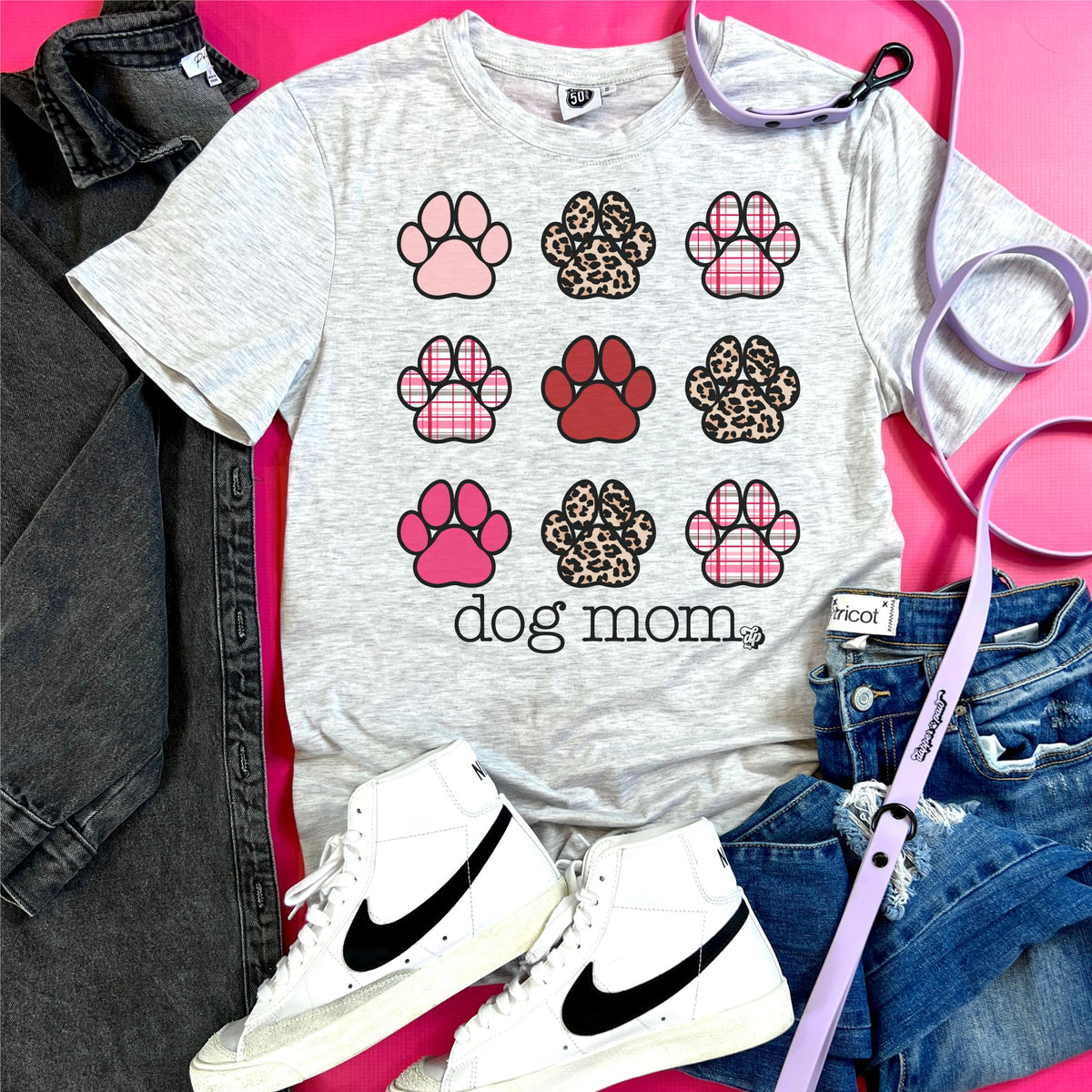 Plaid and Leopard Paw Prints | DP1004 | ASH
