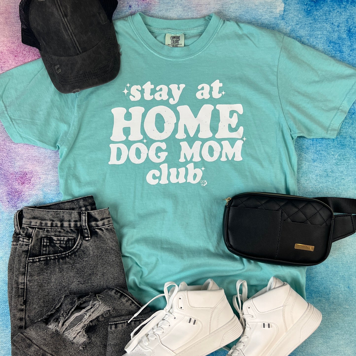 Stay at Home Dog Mom Club Tee