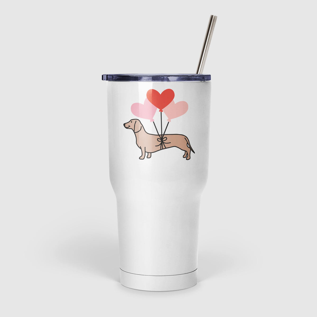 Dachshund with Balloons Valentine Mug