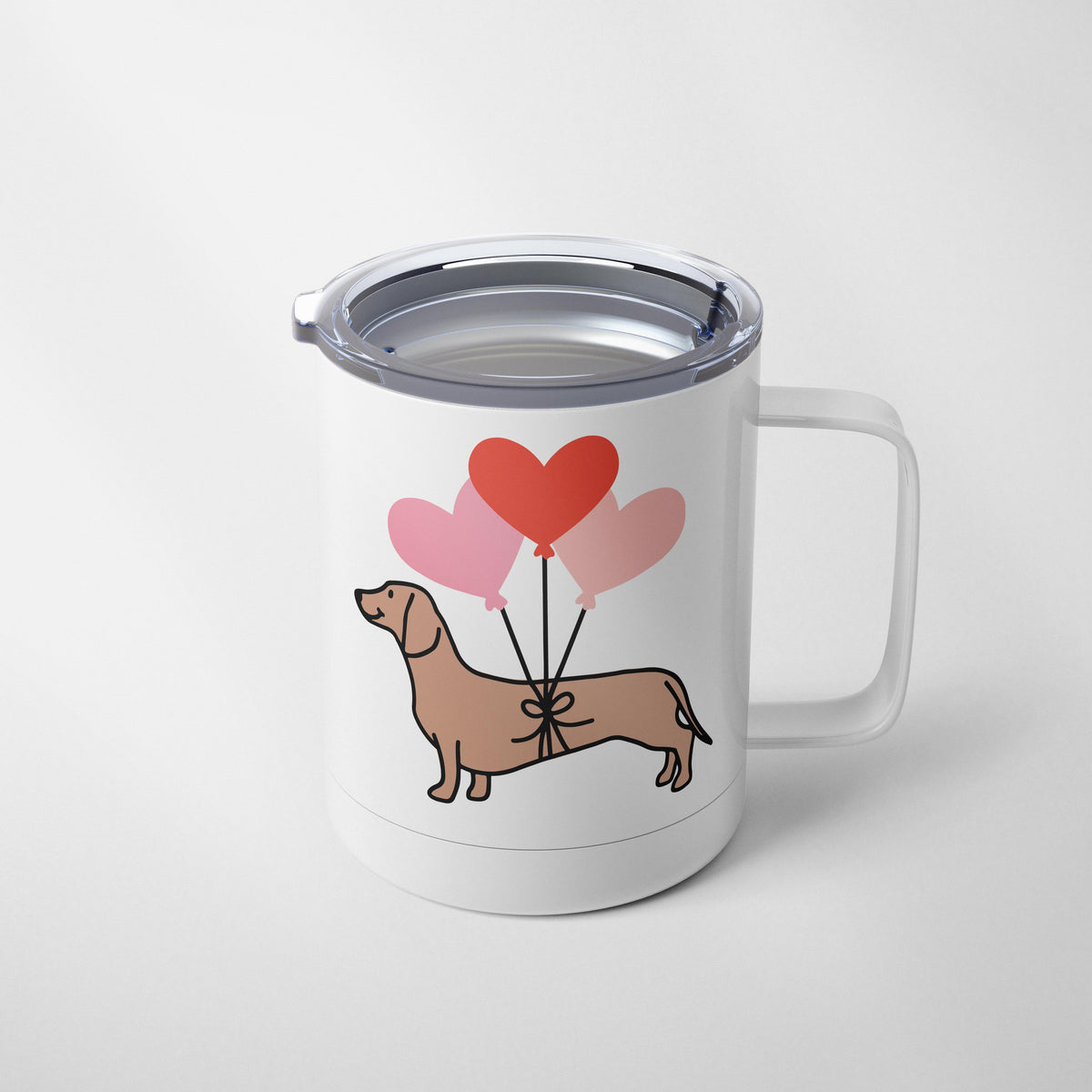 Dachshund with Balloons Valentine Mug